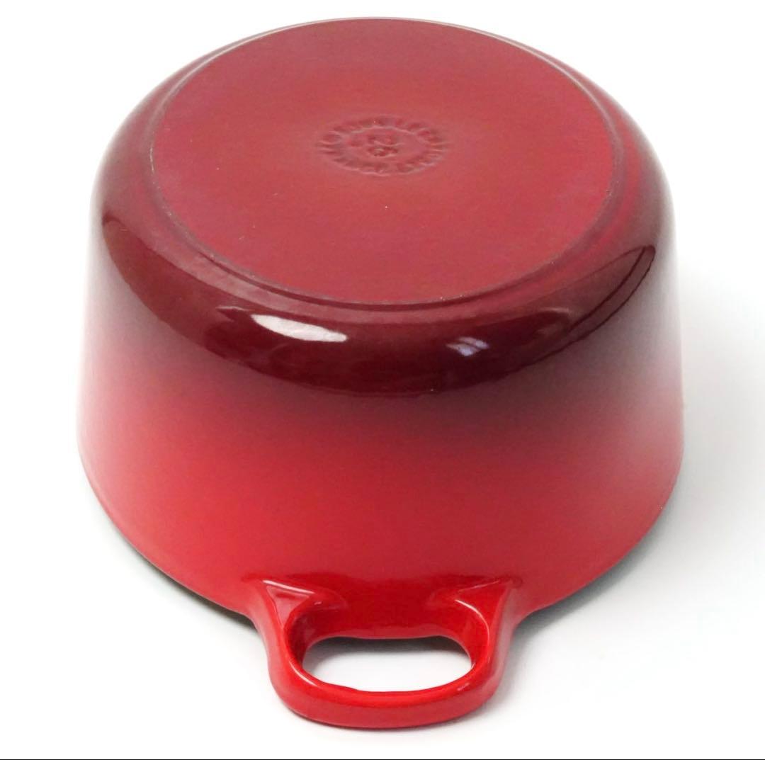 【美品】LE CREUSET　ココット オーバル　チェリーレッド　25cm