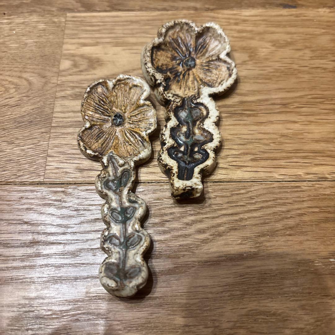 本田あつみ　ワイルドフラワー　カトラリーレスト　箸置き2個セット