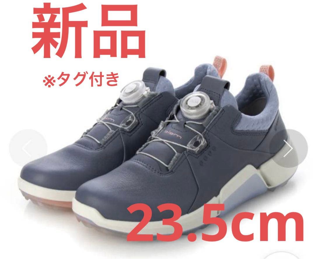新品 ecco エコー W バイオム H4 ボア ゴルフ シューズ 23.5cm