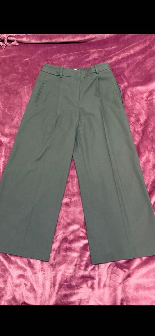 【値下げ】PLST プラステ リネンブレンドダブルジャケット ワイドパンツ L