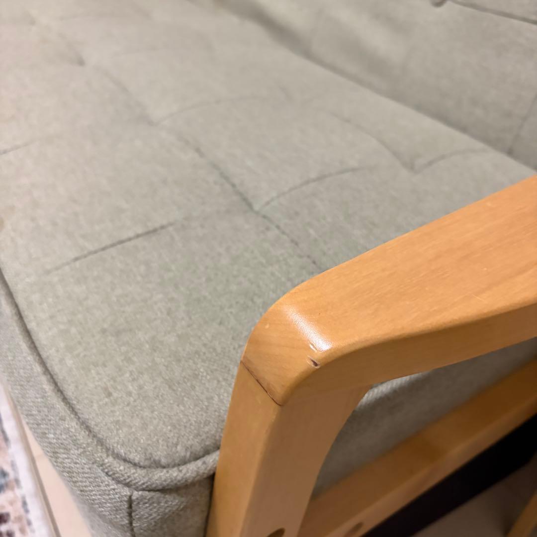 ライトグレー 2人掛けソファ