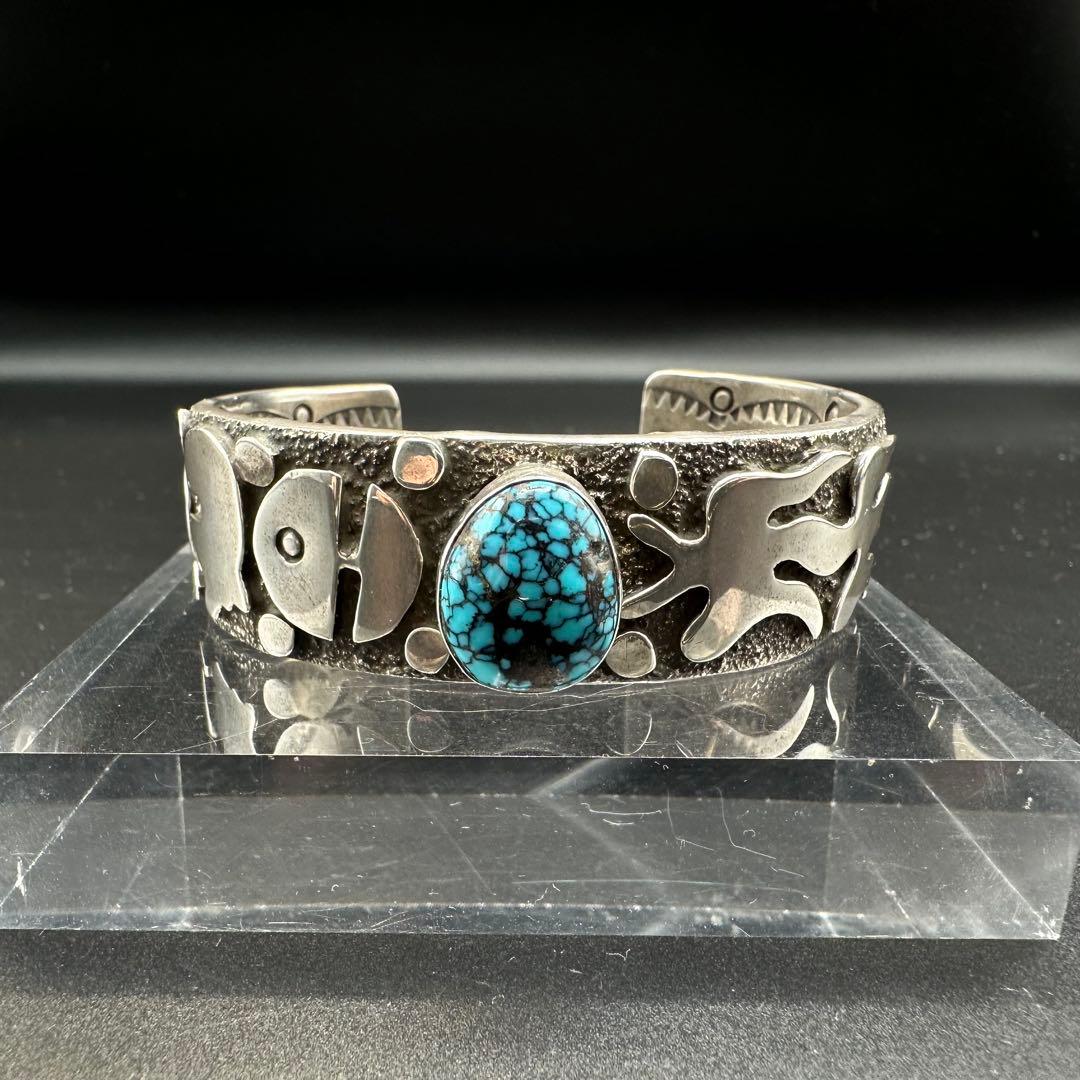 Alex Sanchez ペトログリフ バングル キングマンターコイズ