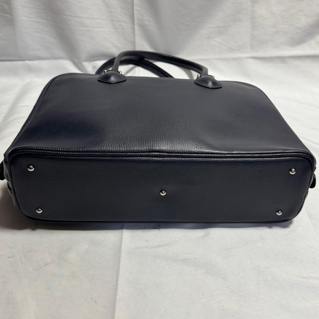 A4 土屋鞄　トートバッグ　ヒノン　ビジネスバッグ　レザー　ネイビー