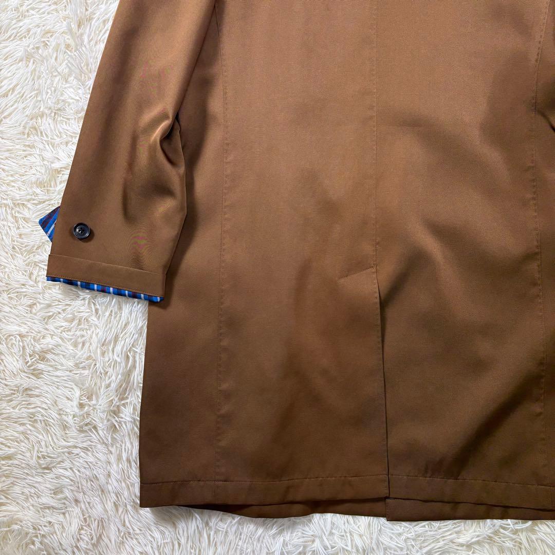 ✨希少✨DAKS ステンカラーコート シルク100% 裏地総柄 ブルー