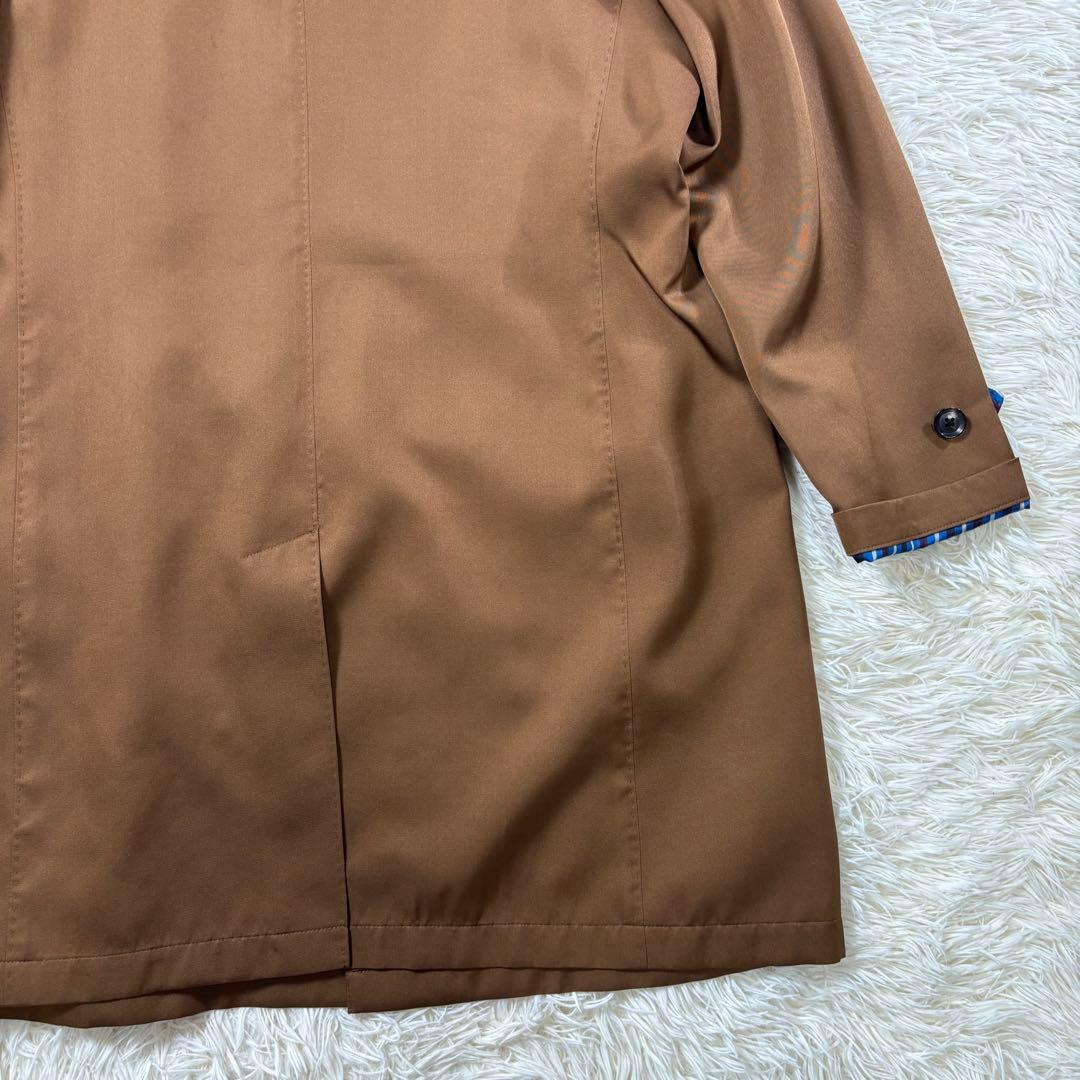 ✨希少✨DAKS ステンカラーコート シルク100% 裏地総柄 ブルー