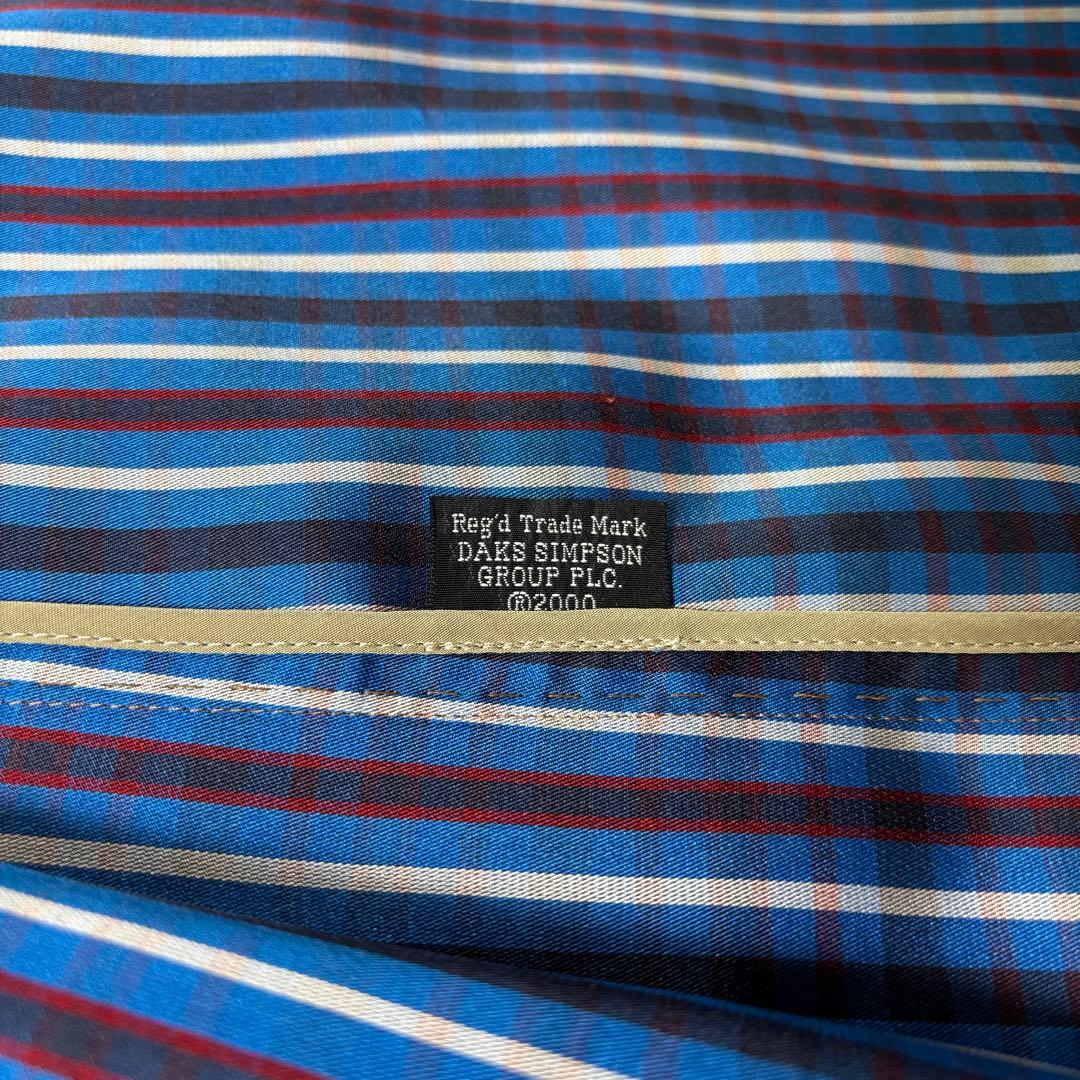 ✨希少✨DAKS ステンカラーコート シルク100% 裏地総柄 ブルー