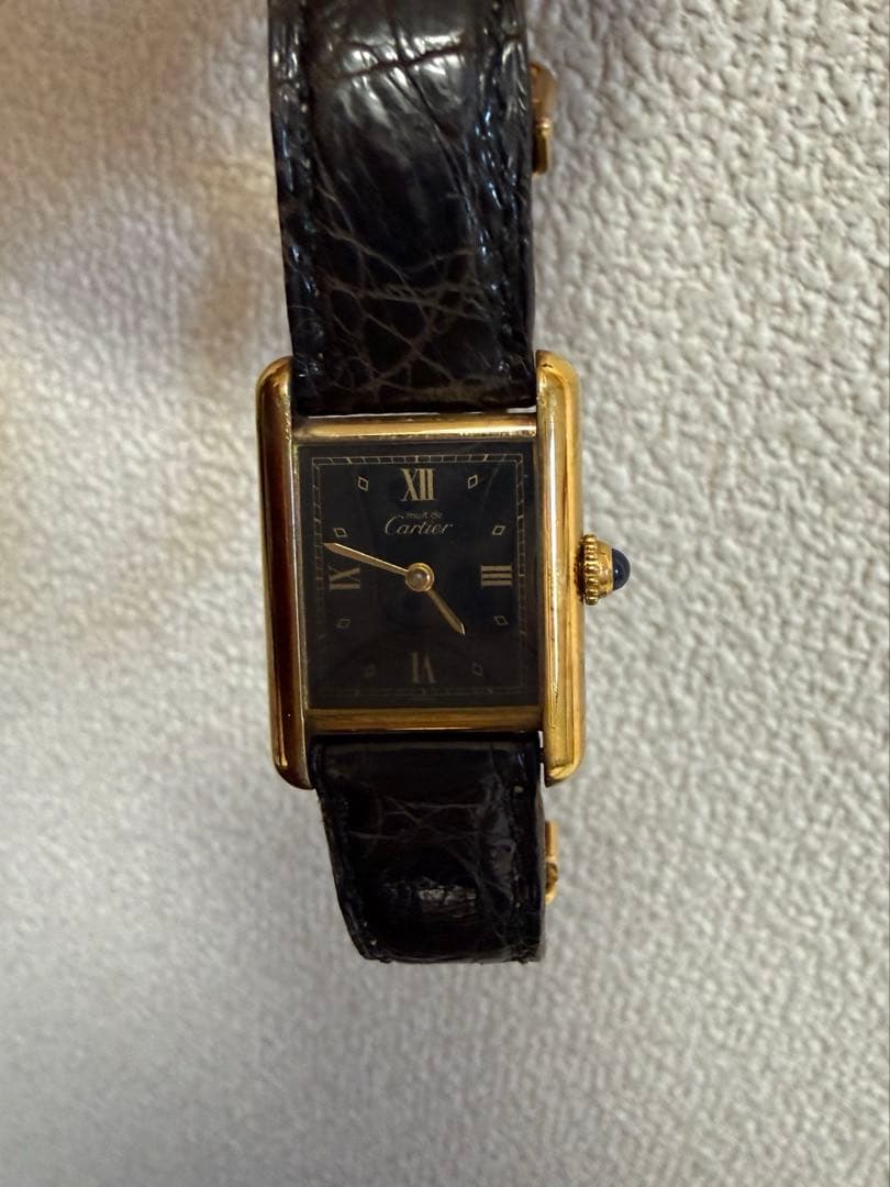 ★カルティエ　マストタンク　ブラック文字盤★レディース ヴィンテージ