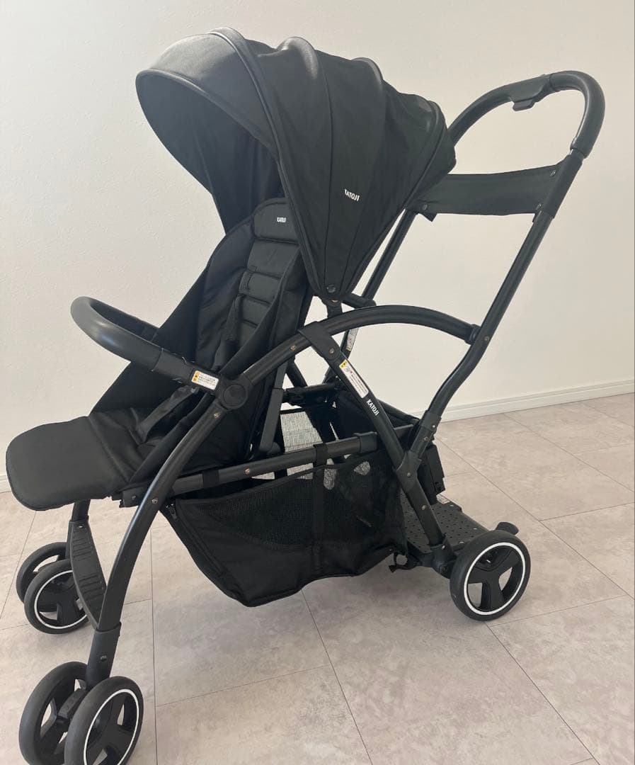 【美品】カトージ 2人乗りベビーカー　2-Seater ブラック