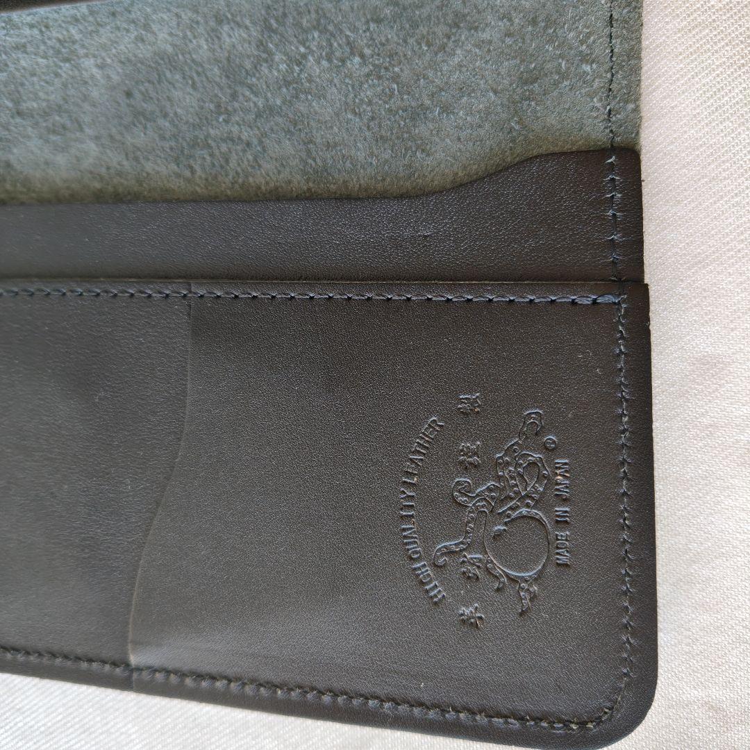 極美品　革蛸謹製台形ロングワレット サードタイプ サドルブラック