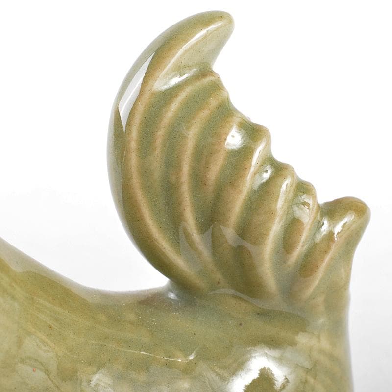 茶道具　青磁　鶏香合　時代箱付　V　R5553
