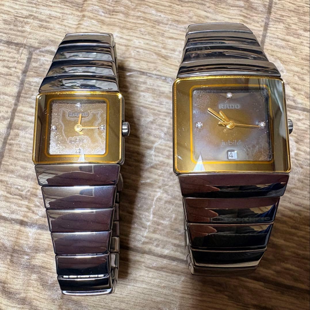 ジャンク品2本 ラドー RADO ダイヤスター チタニウム ハイテックセラミック