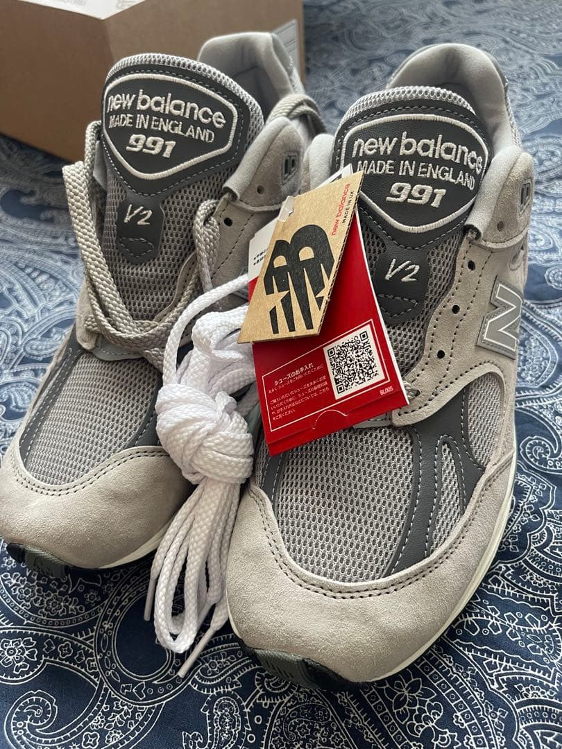 New Balance 991 V2 グレー スニーカー　イングランド
