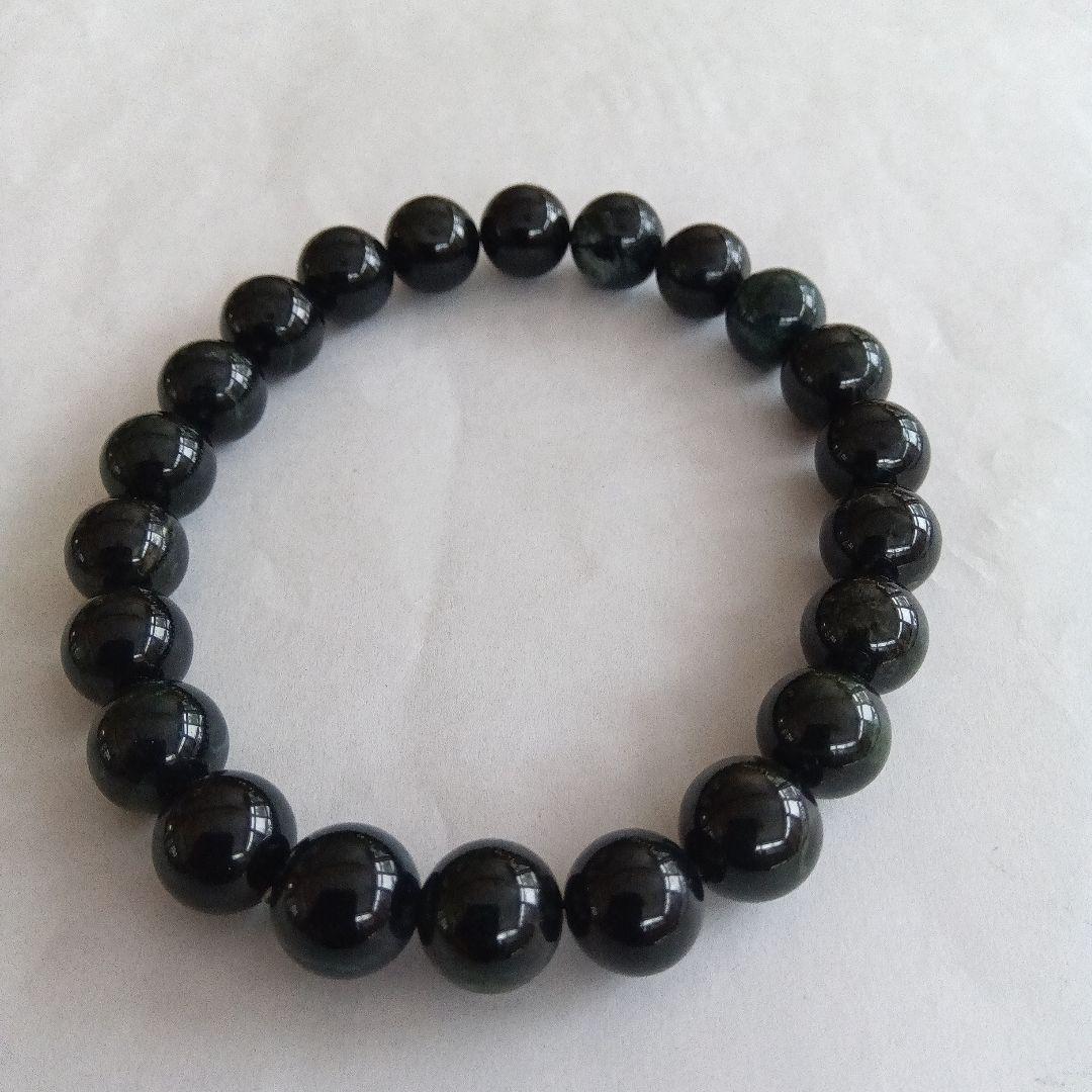 希少、最上級品、国石)糸魚川黒翡翠ブレスレット、10mm※新春値引き中※