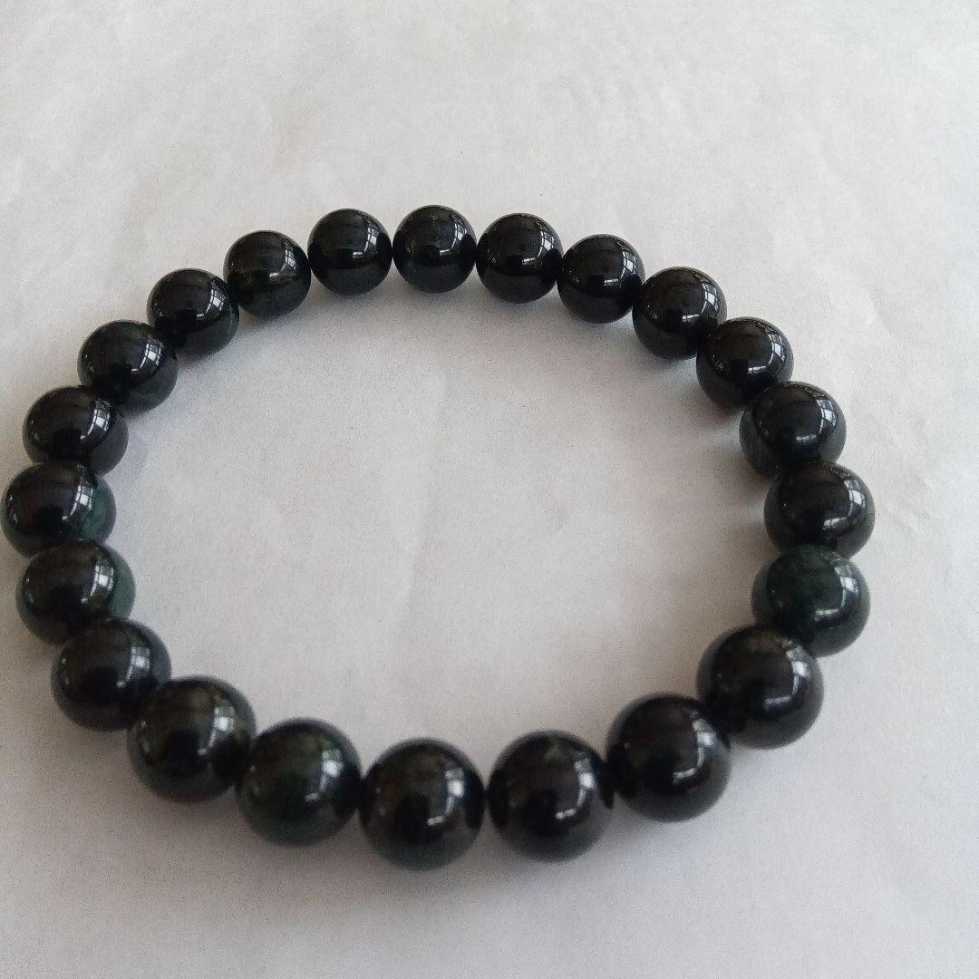 希少、最上級品、国石)糸魚川黒翡翠ブレスレット、10mm※新春値引き中※