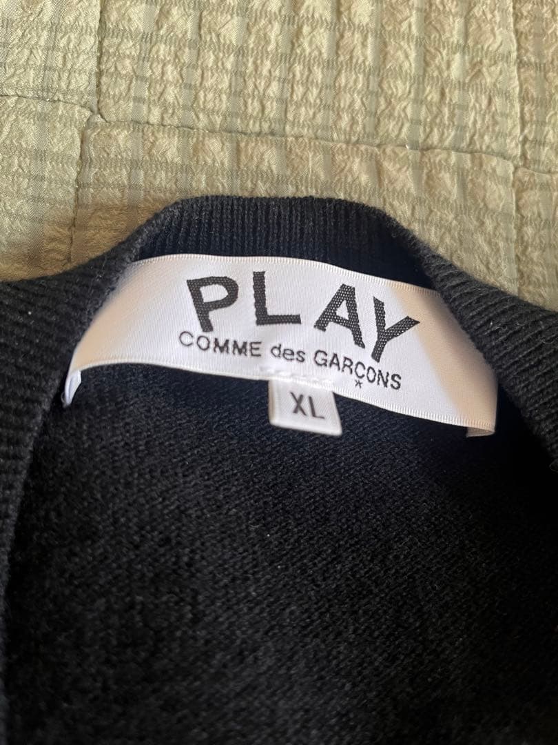 play comme des garçon 丸首ニットカーディガン