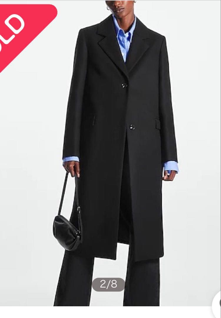 COS シングルブレストウールコート