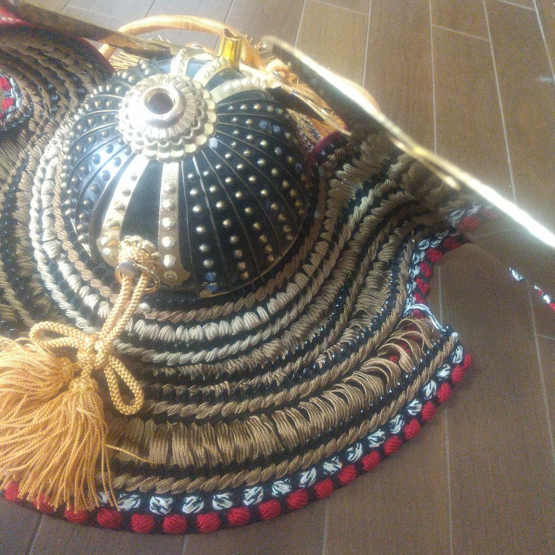 龍玉作 金箔押 兜飾り 戦国兜 五月人形