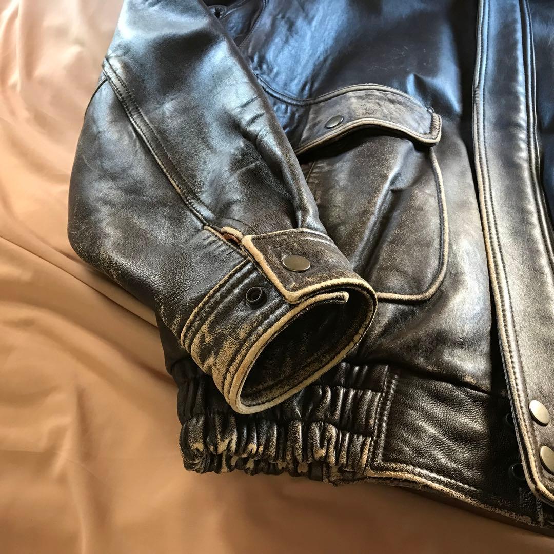 ★フランス製羊革使用★◎ROCKY TOP＞★本革フライトジャケット｜AC345