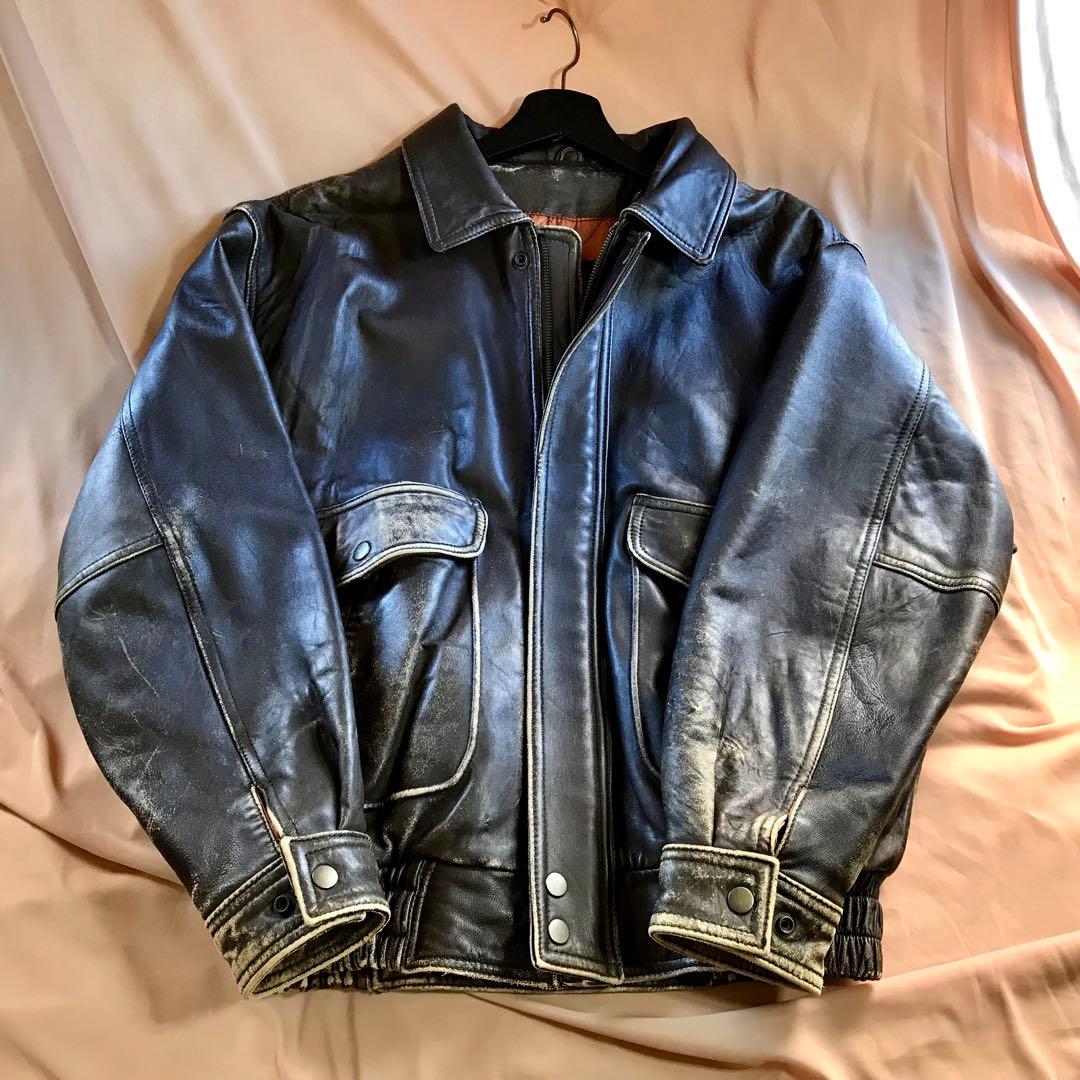 ★フランス製羊革使用★◎ROCKY TOP＞★本革フライトジャケット｜AC345