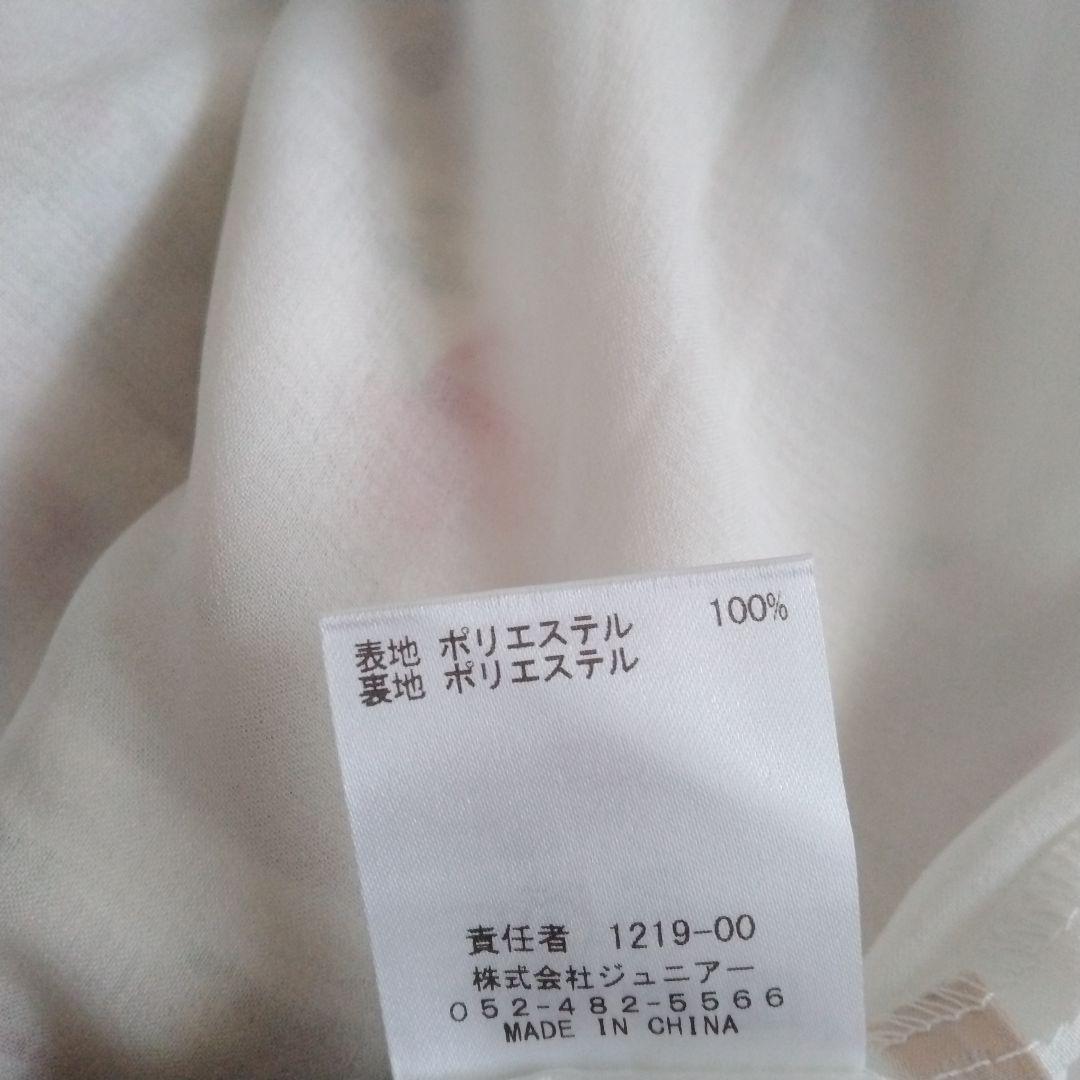 【ローズティアラ】未使用 46 洗える ローズプリント フリルカラー ブラウス