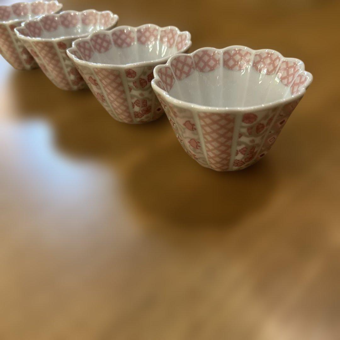 波佐見焼　林九郎窯　花離宮小鉢　四個