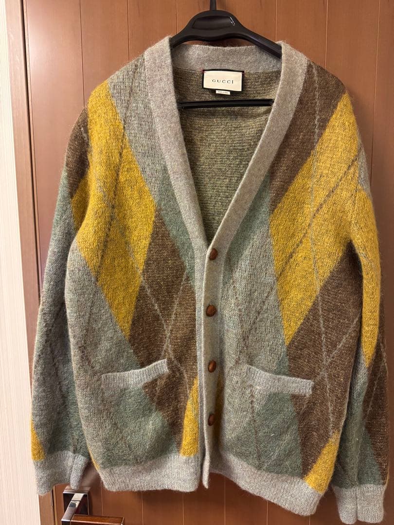 dassさん専用　GUCCI 【アーガイル•モヘアカーディガン】Sサイズ