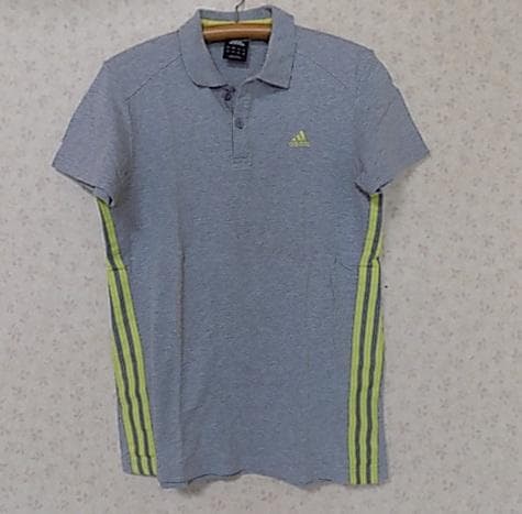30352　アディダス　メンズ　ポロシャツ　グレー　サイズＬ