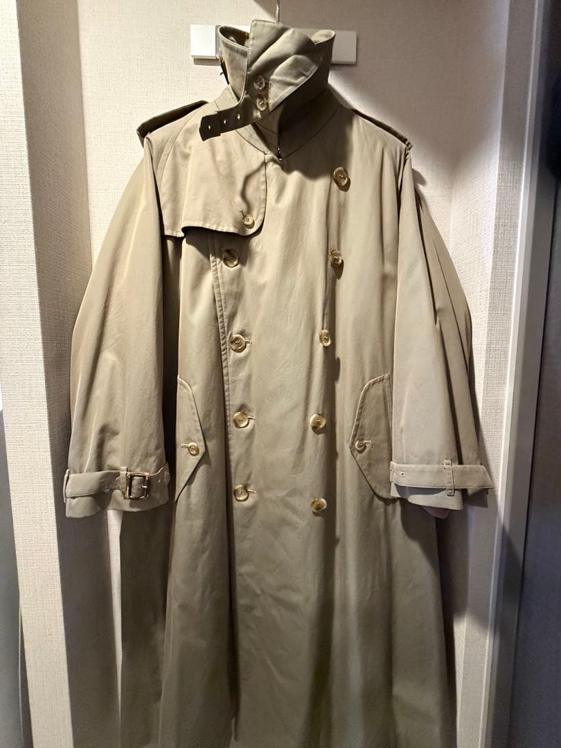 80s Burberrys トレンチコート 一枚袖 2枚襟 ライナーあり