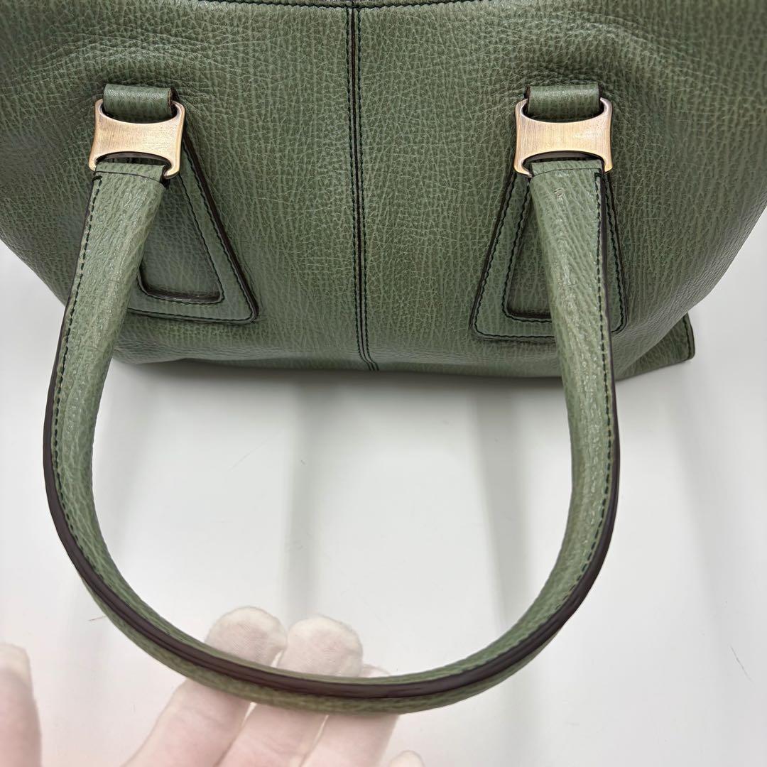 TOD’S トッズ Dスタイリング トートバッグ グリーン オールレザー