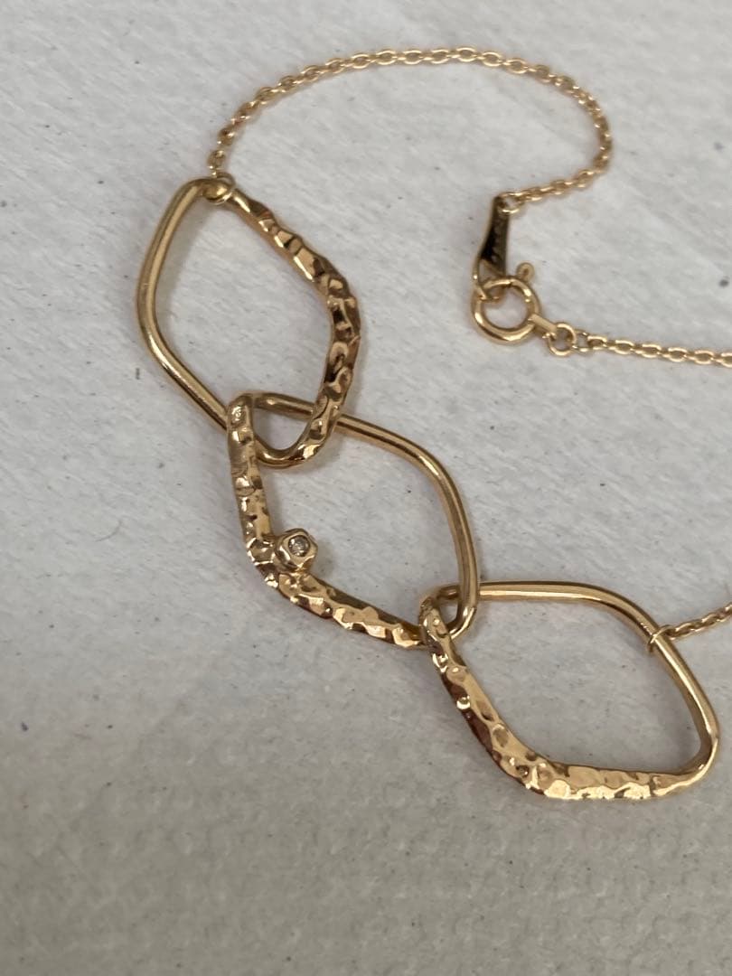 アガット　k10 ダイヤモンド　ブレスレット　2.98g