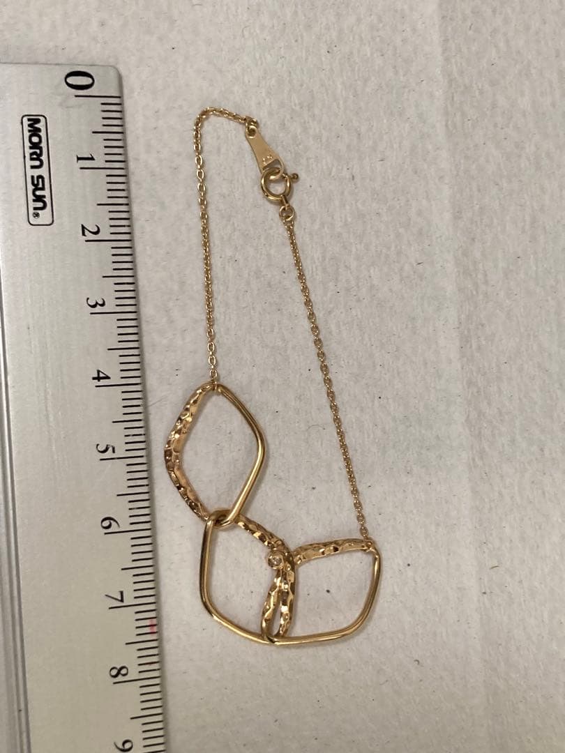 アガット　k10 ダイヤモンド　ブレスレット　2.98g