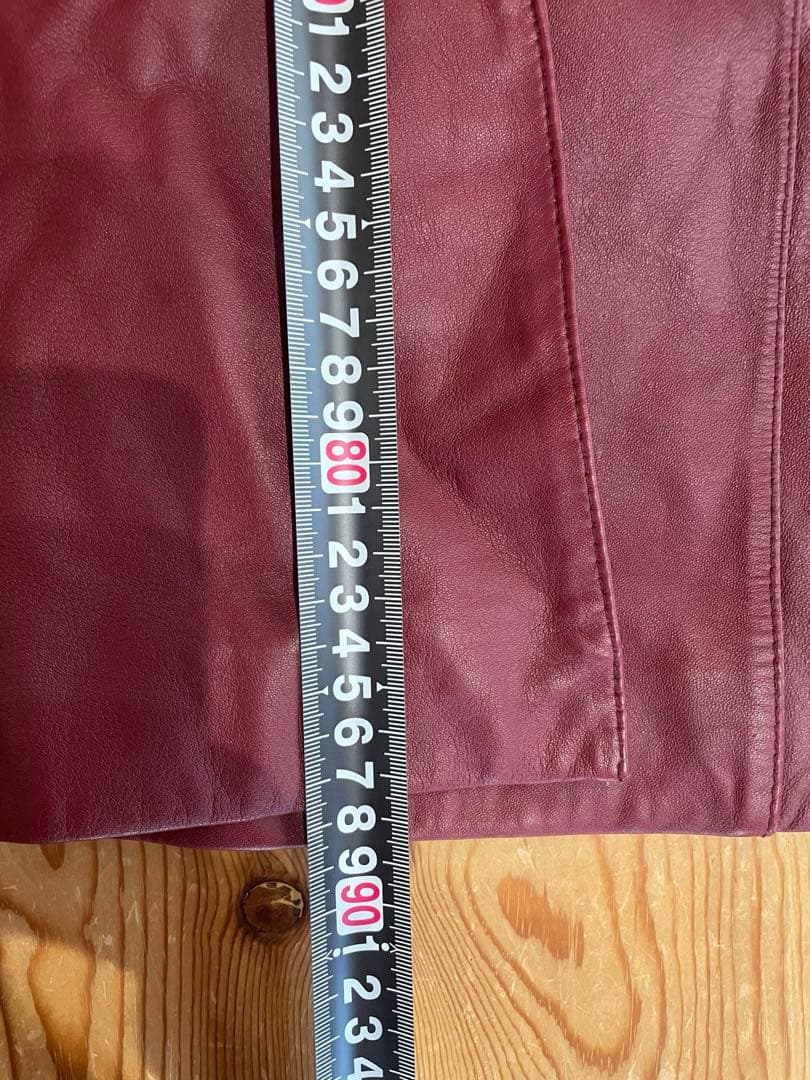 Grand バーガンディレザーコート　デッドストック新品