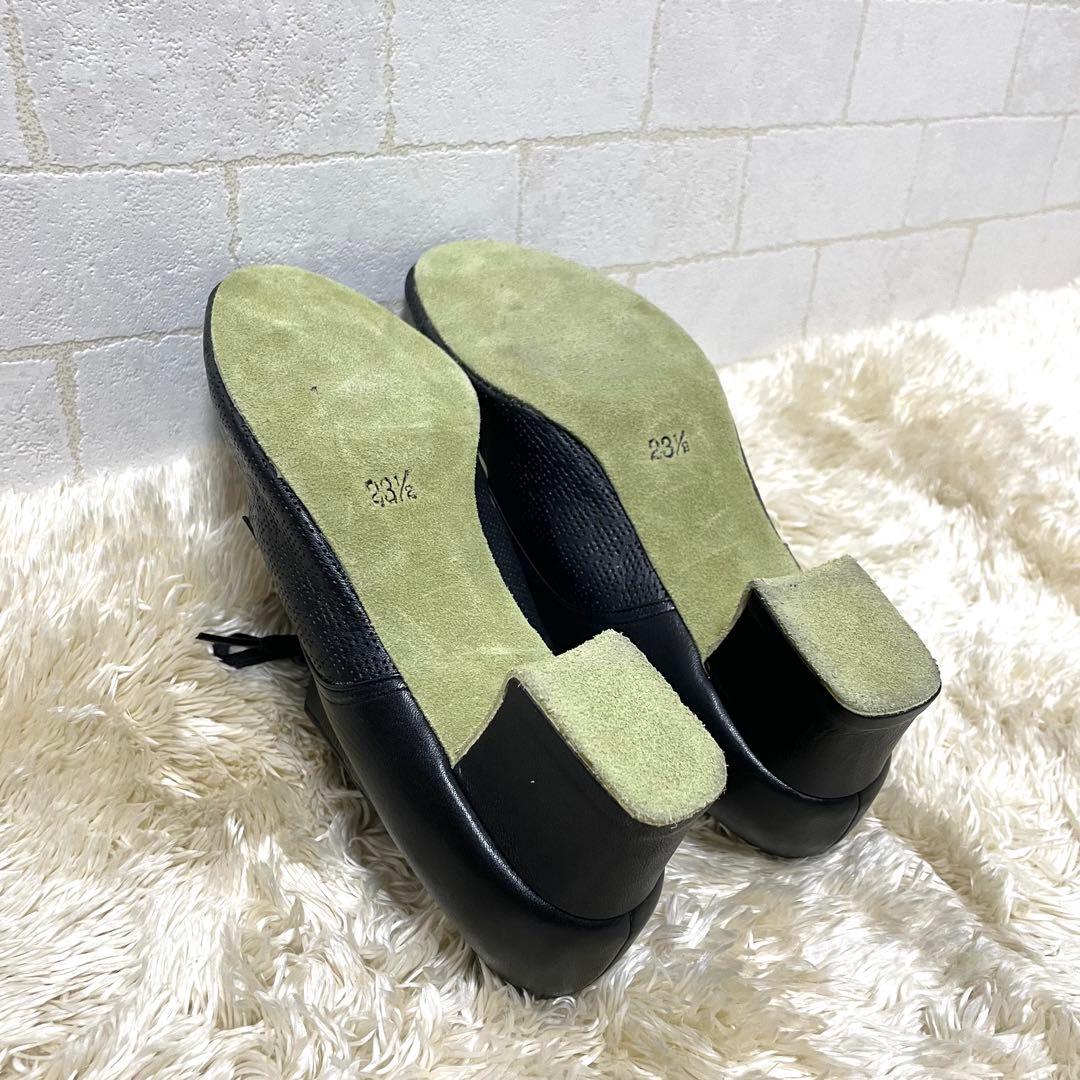 パッション　ティーチャーズシューズ　レザー 23.5cm 黒　社交ダンスシューズ