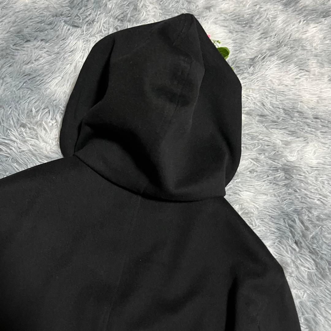 美品　エディフィス　ロロピアーナ　ステンカラーコート　中綿ライナー　フード　44