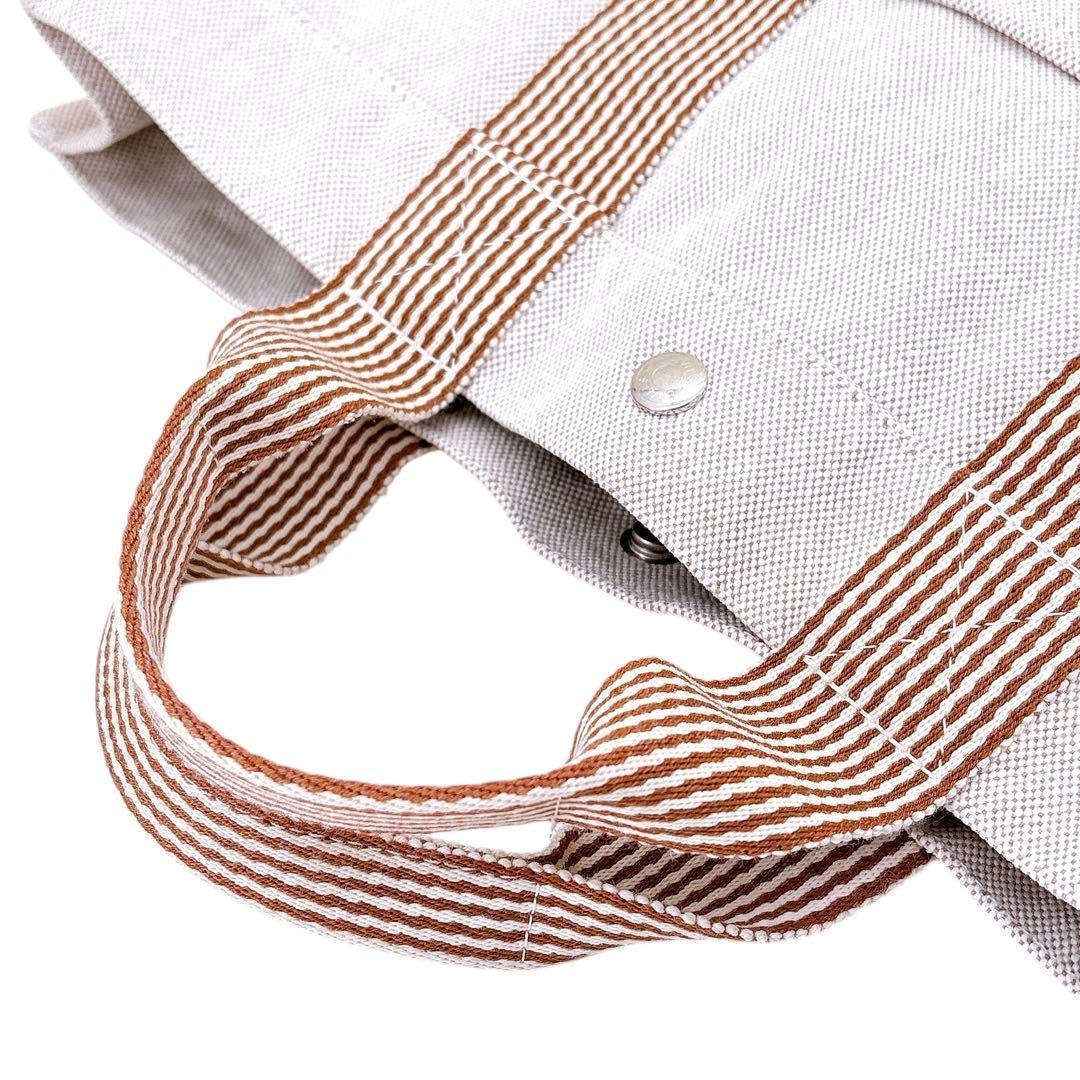 【極美品】エルメス/トートバッグ/ニューフールトゥMM /A4/茶色/キャンバス