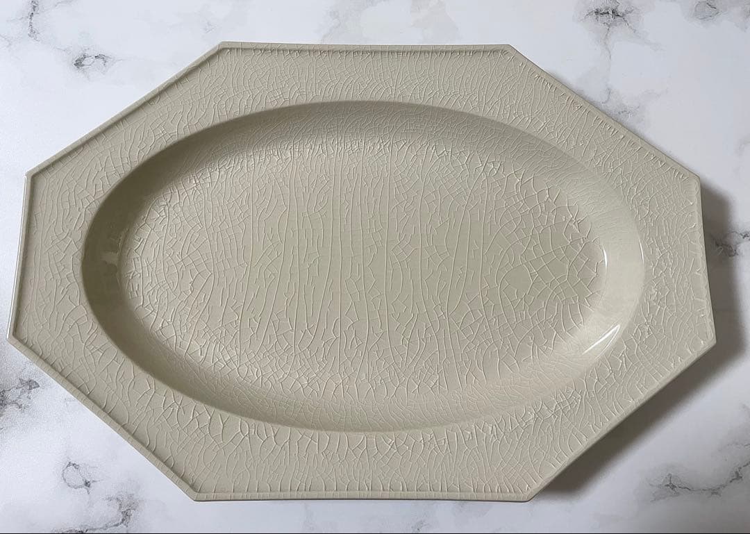 ⭐️【新品未使用】石川隆児 貫入 Oval Octogonal Plate