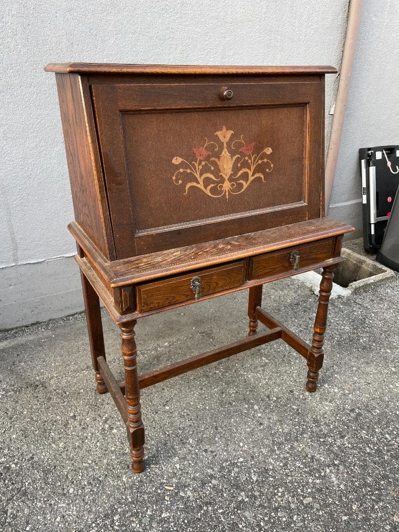 お*ち様 昭和 レトロ 家具 ライティングデスク ライティングビューロー ビュー