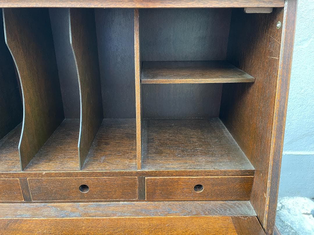 お*ち様 昭和 レトロ 家具 ライティングデスク ライティングビューロー ビュー