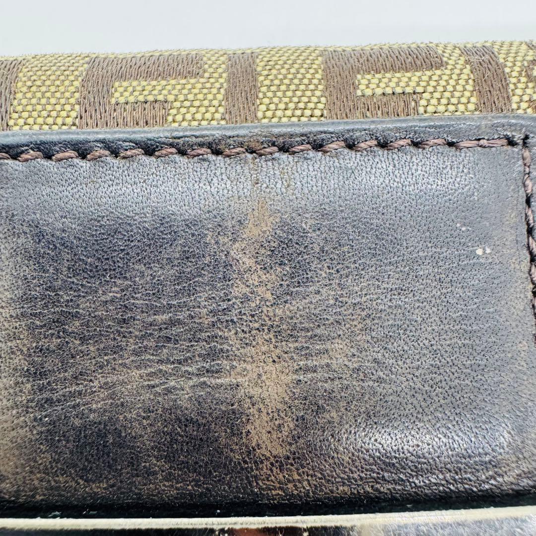 ✨FENDI✨フェンディ✨ズッカ柄✨ブラウン✨シルバー金具✨長財布✨