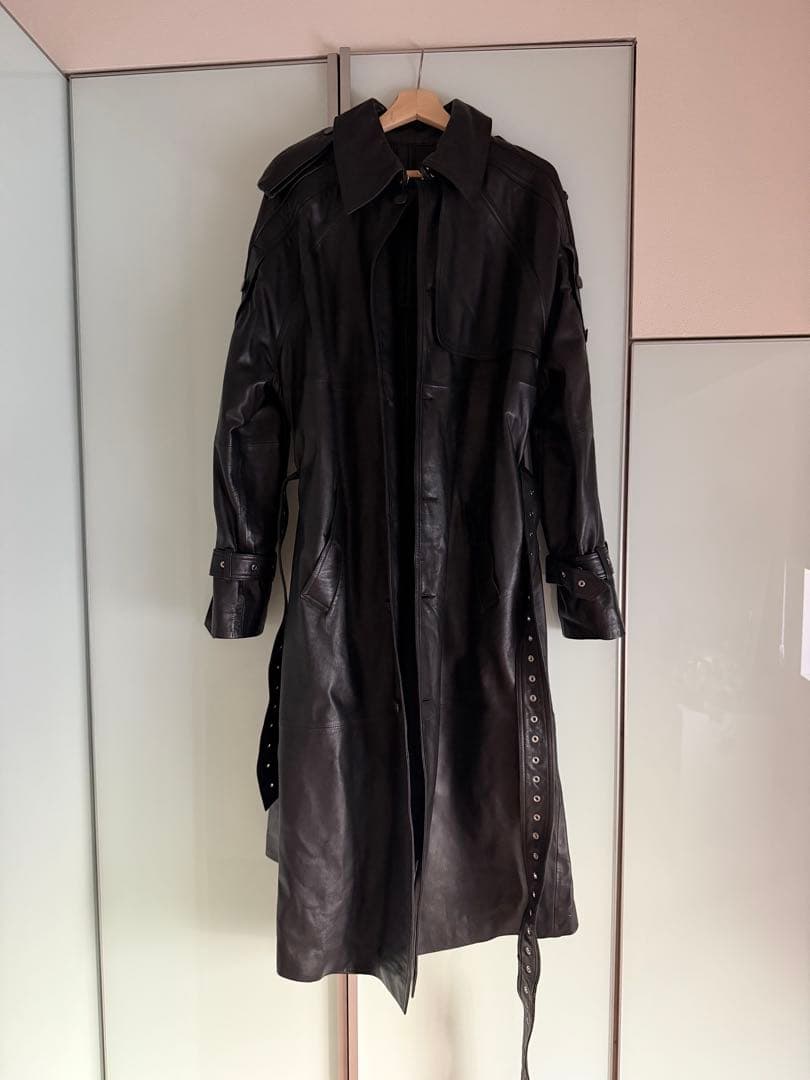 rokh コラボ　レザートレンチコートS