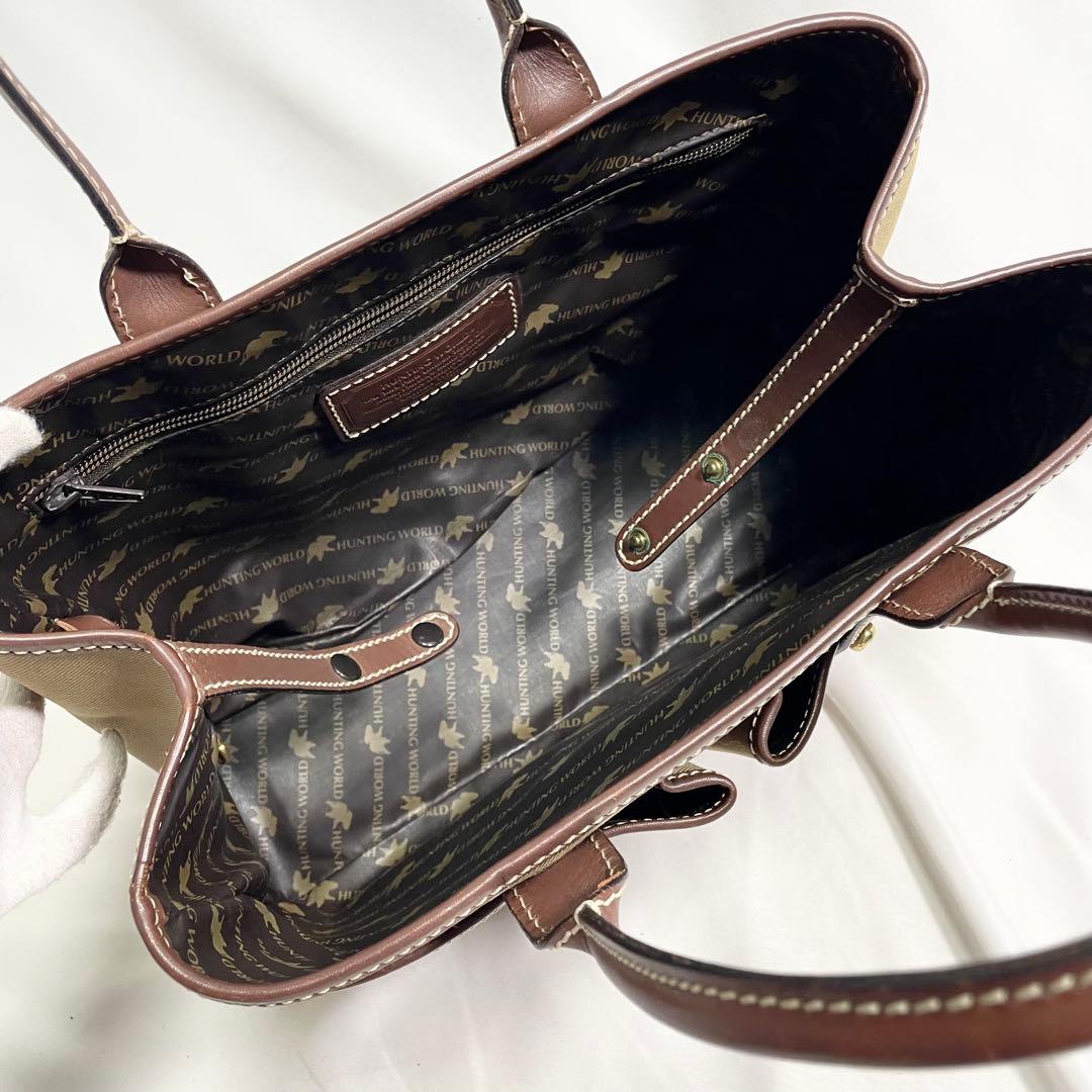 ハンティングワールド トートバッグ サファリトゥディ ロゴ 大容量 多機能 A4