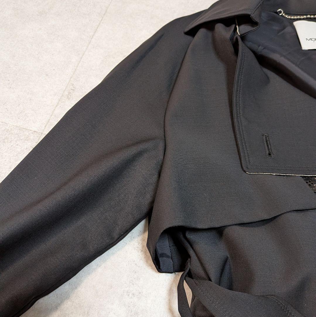 美品✨️モラビトプルミエ ウールトレンチコート バックプリーツ ダブルブレスト