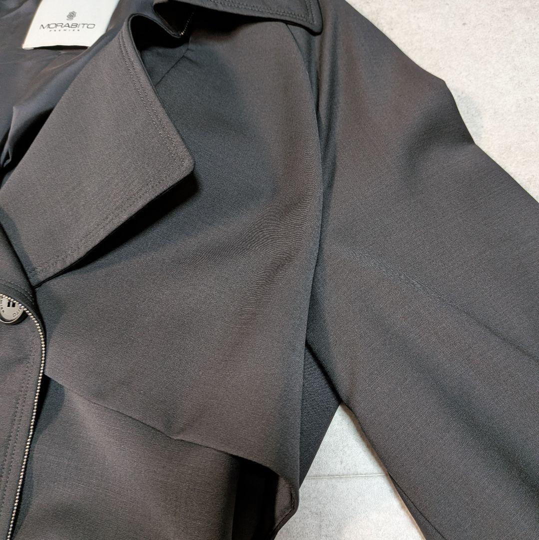 美品✨️モラビトプルミエ ウールトレンチコート バックプリーツ ダブルブレスト