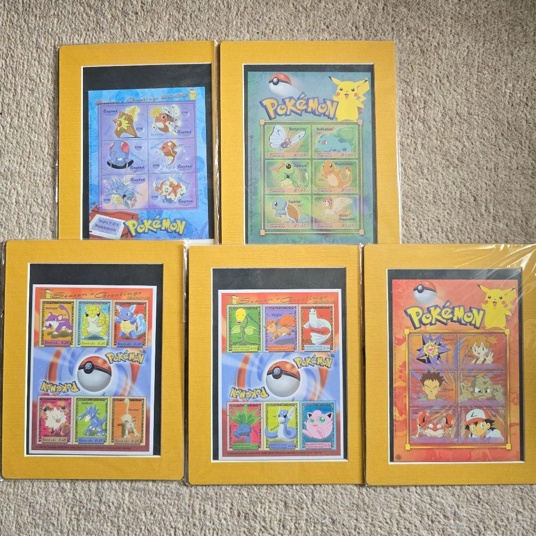 【正規品】ポケモン 海外切手シート 5種 バラ売り可
