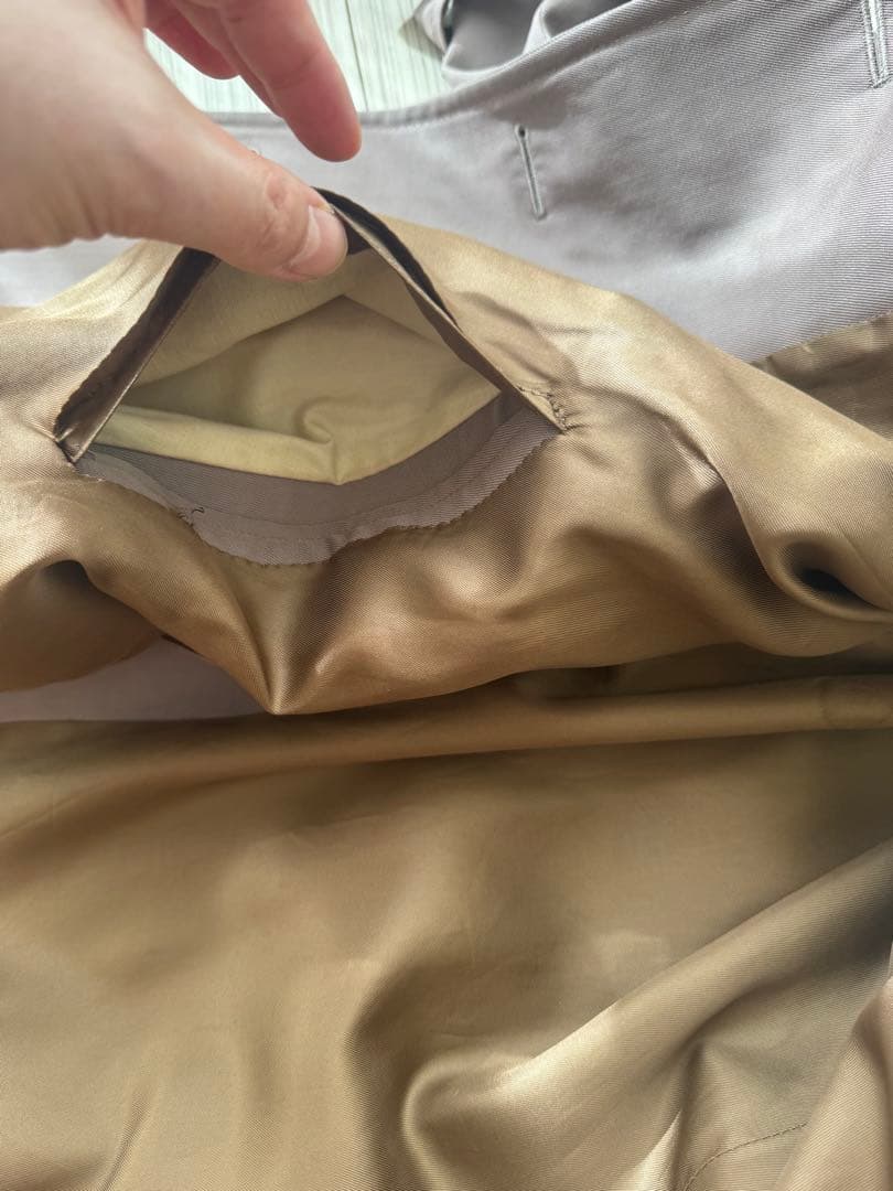 希少　アクアスキュータム トレンチコート　ベージュ　ウールL 1960〜70年