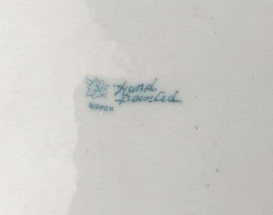 オールドノリタケ 金彩点盛り薔薇絵」