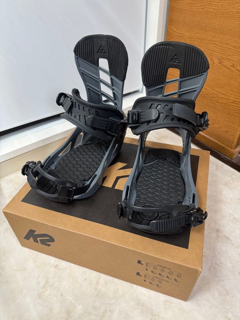 K2 SONIC ビンディング Mサイズ グレー スノーボード バインディング