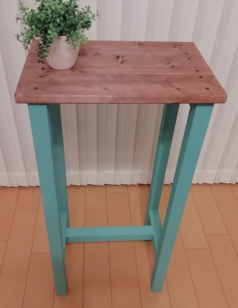 ハンドメイドテーブル　ミストグリーン【送料込み】