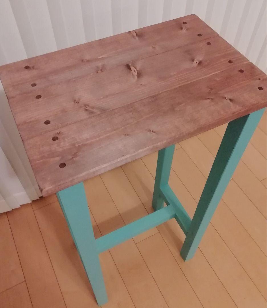 ハンドメイドテーブル　ミストグリーン【送料込み】