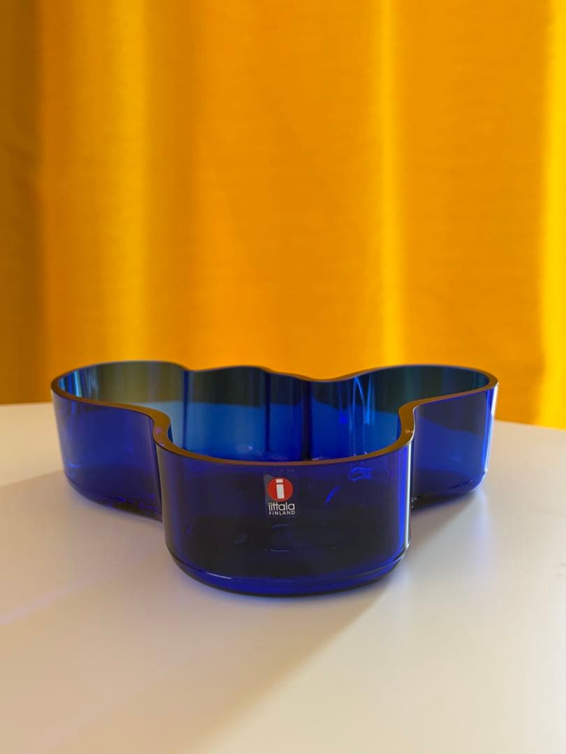  アアルトボウル195mm ブルー美品　ムーミンフィギア付き　希少